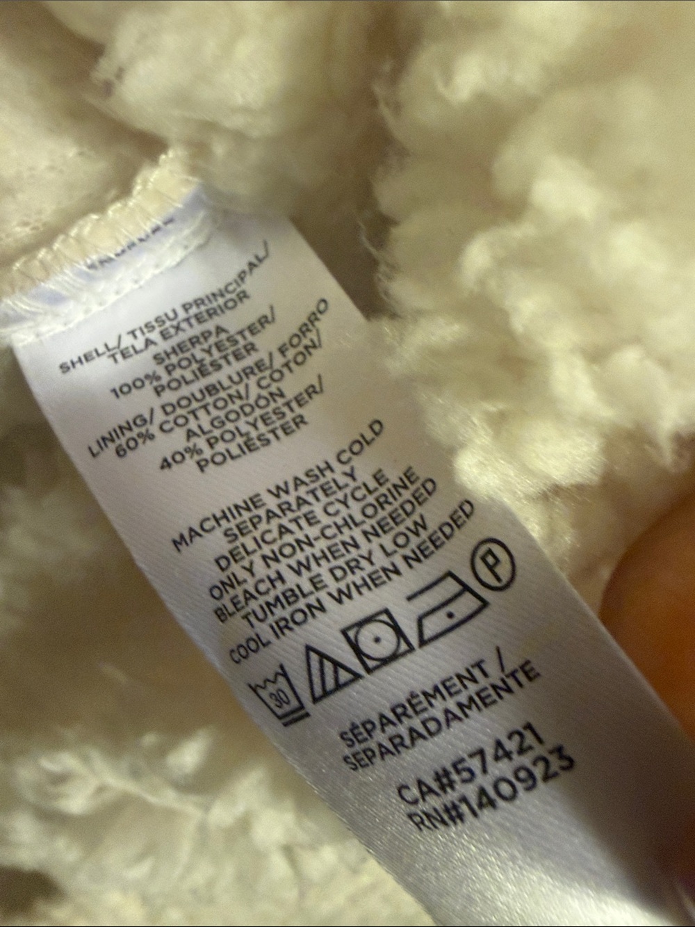 Lou & Grey Cream Sherpa Jacket with Pink Trim - Picture 4 of 5